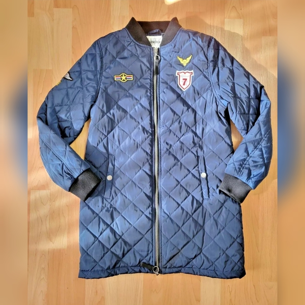 Love Destroyed quilted military-style bomber jacket